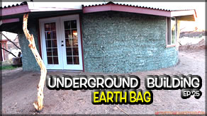 Underground Earthbag Building Ep 25 | Exterior Paint