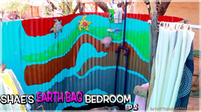 Shae’s Earthbag Bedroom Foundation Stall & Outdoor Shower Walk-Thru