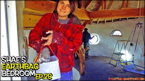 Soil Cement Upper Floor & Sheetrock Mud Walls  | Shae's Earthbag Bedroom Ep28 | Weekly Peek