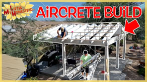 Installing Aircrete Rafters for Patio Build | Weekly Peek Ep323