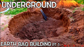 building constuction for an underground earthbag building