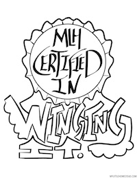 Certified in Winging It Coloring Page