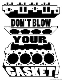 Don't Blow Your Gasket Coloring Page