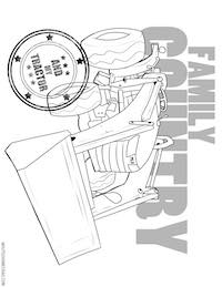 Family Country And My Tractor Coloring Page