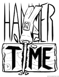 Hammer Time Coloring Page