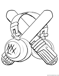 Headphone Sabors Coloring Page