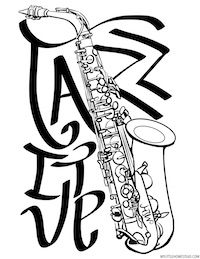 Jazz It Up Coloring Page