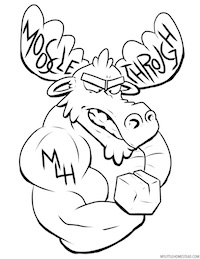 Moosle Through Coloring Page
