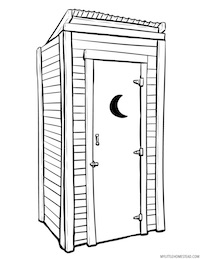Outhouse Coloring Page