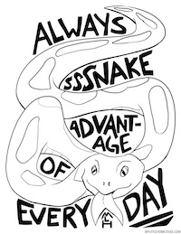 Snake it Easy Coloring Page