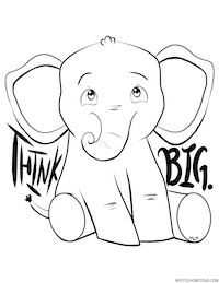 Think Big Coloring Page