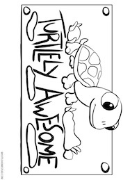 Turtely Awesome Coloring Page