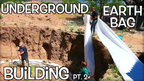 building an underground earth bag bunker tiny house part 1