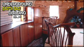 Weekly Peek | Underground Earthbag Building Ep 28 | Earthbag Dome Fail & Installing Cabinets