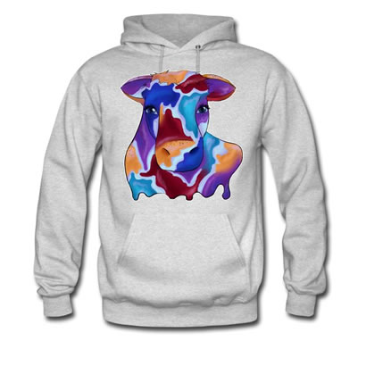 colorful cow design merchandise design