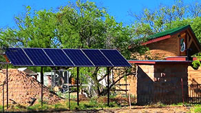 earth bag homes - solar panel system - hooking up for off grid living