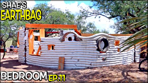 Arch Curve Window Frame Beam Construction | Shae's Earthbag Bedroom Ep11 | Weekly Peek