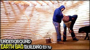 Underground Earth Bag Construction  Episode 19  Soundproofing the Room