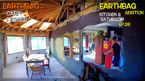 Cabin Window Frames & Big Ugly Wall is Gone! | Earthbag Kitchen & Bath Ep26| Cabin Ep3