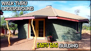 Underground Earth Bag Construction  Episode 37 Walk Thru